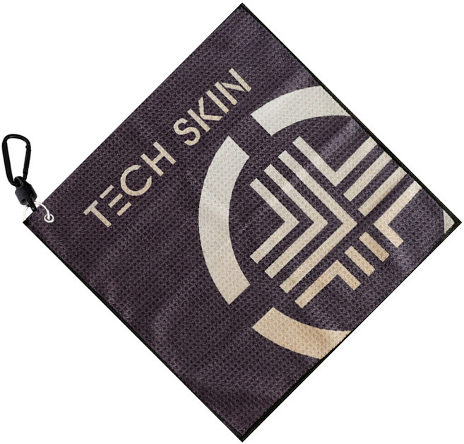 테크스킨 시그니처 마그넷 골프 타올, 블랙 + 골드, 1개