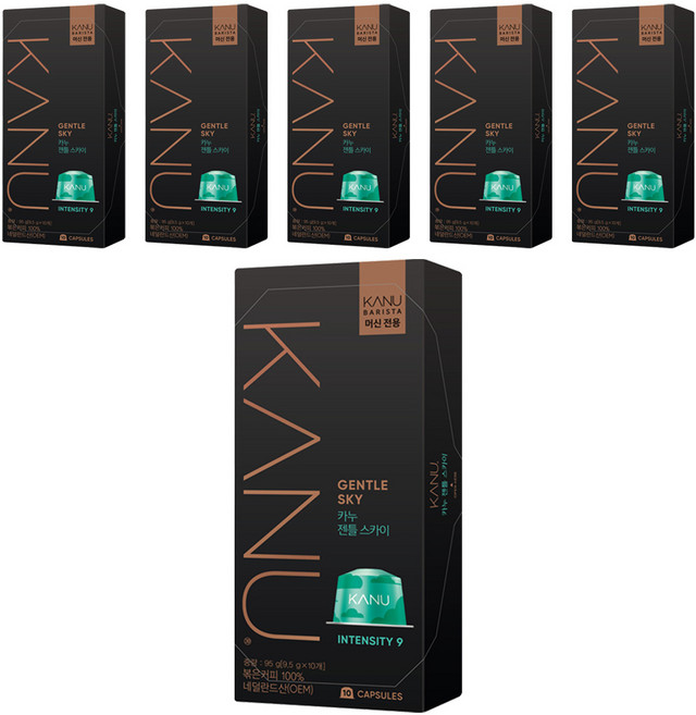 카누 젠틀 스카이 캡슐커피, 9.5g, 10개입, 6개