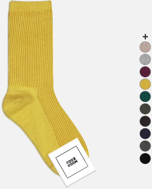 무지무지 여성용 데일리 갑종 골지 중목 양말