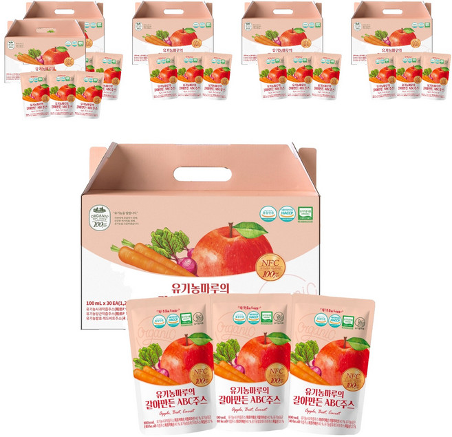 유기농마루 갈아만든 ABC 주스, 100ml, 180개