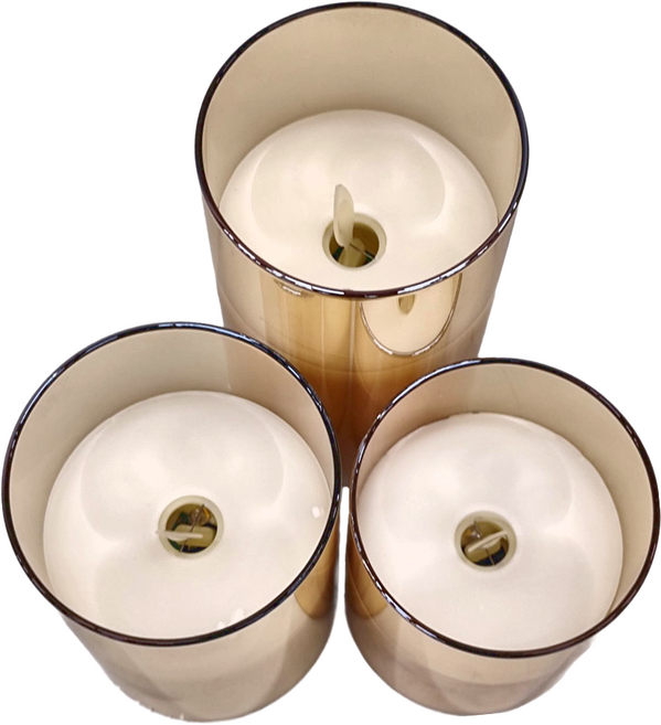 浪漫LED電子蠟燭套組 含搖控器 2A-001-AM, 琥珀色