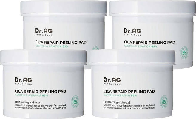 Dr.Ag 積雪草舒緩去角質爽膚棉 120ml, 60片, 4罐