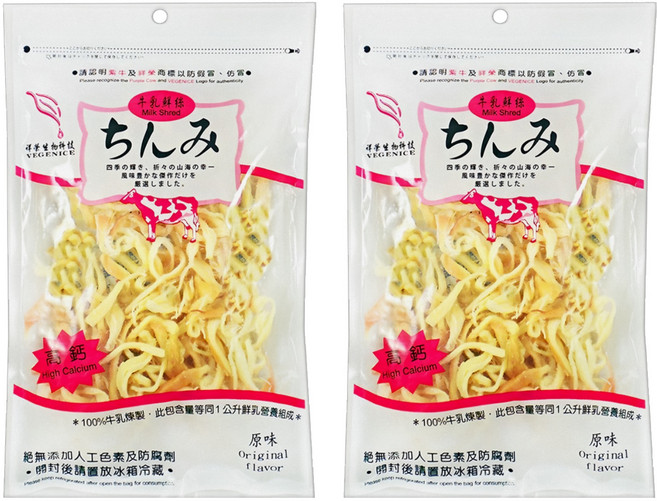 祥榮生物科技 牛乳鮮絲 奶素高鈣 原味, 80g, 2包