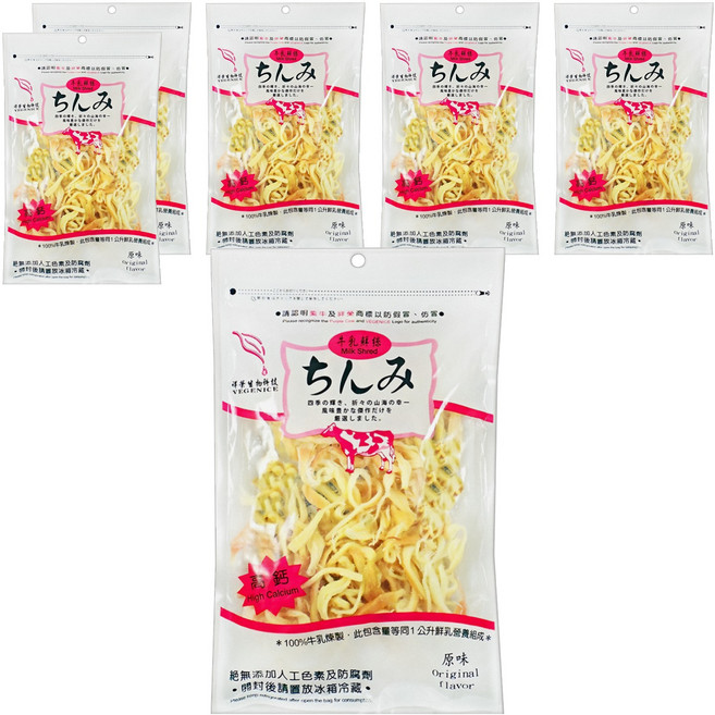 祥榮生物科技 牛乳鮮絲 奶素高鈣 原味, 80g, 6包