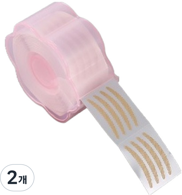 아이엘 플라워롤 단면 쌍커풀 테이크 리필 곡선형, 2개, 누드색