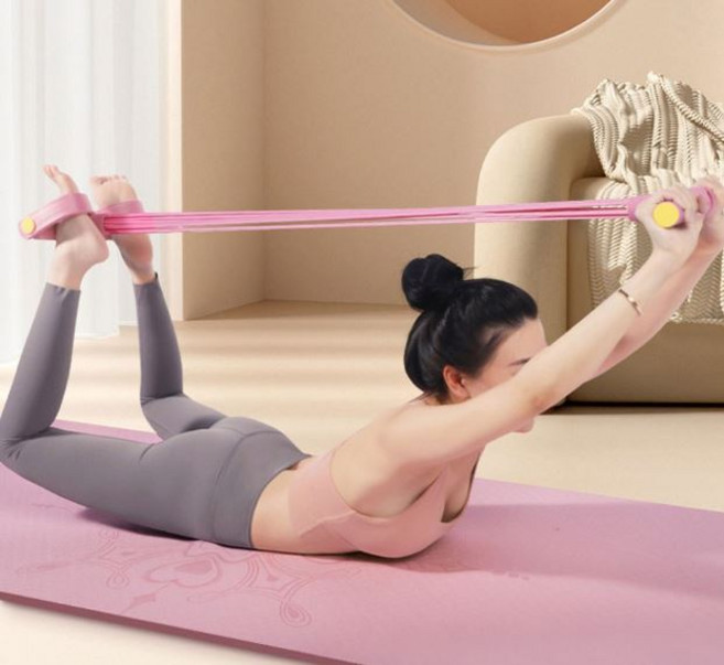 사비나 튜빙 스트레칭 페달 로잉 밴드, 핑크, 1개