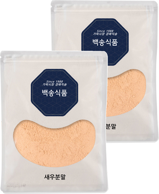백송식품 보리 새우가루, 1kg, 2개
