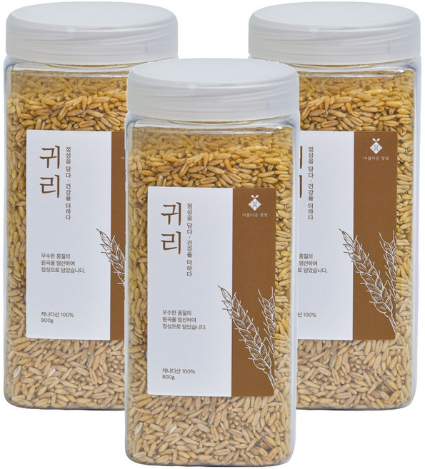 아름다운정성 통에 담은 귀리쌀, 800g, 3개