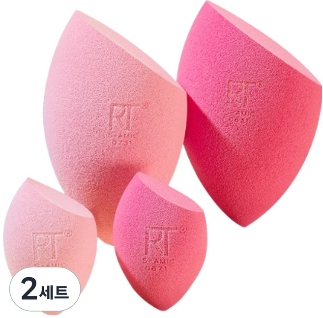 리얼테크닉스 미라클 컴플렉션 스펀지 2종 + 미니 스펀지 2종 세트, 혼합색상, 2세트
