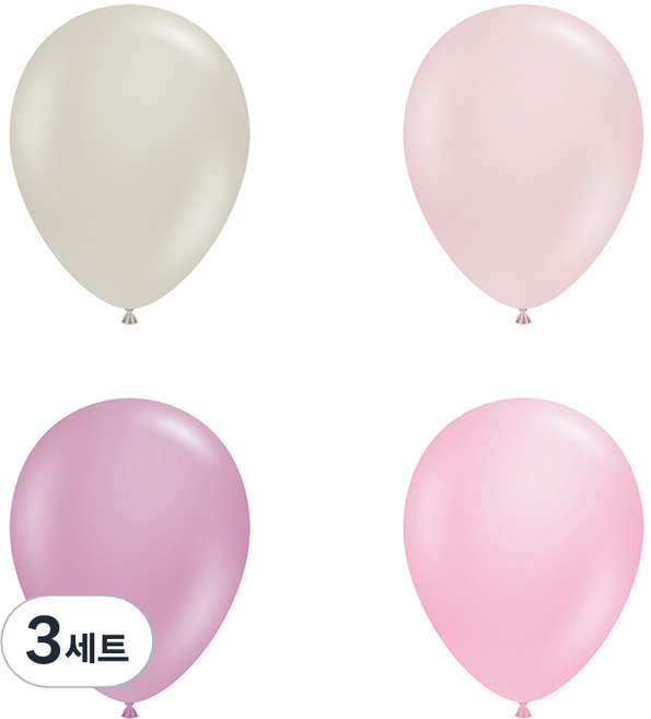 터프텍스 풍선 4종 x 10p 세트 13cm, 스톤, 까메오, 캐넌로즈, 베이비핑크, 3세트