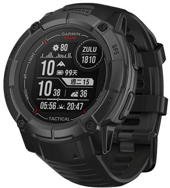 GARMIN INSTINCT 2X Solar 智慧手錶 圓形 50mm 太陽能 軍事戰術版 極致黑