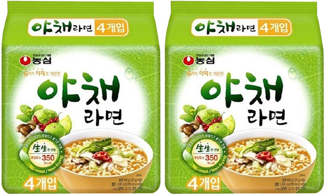 농심 야채라면 100g, 8개