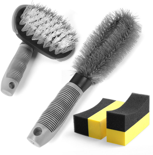 로드위너 차량용 타이어 휠 브러쉬 + 어플리케이터 3종 세트, 1세트