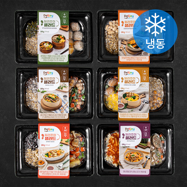 딜리조이 샐러드 도시락 6종 세트 (냉동), 1.14kg, 1세트
