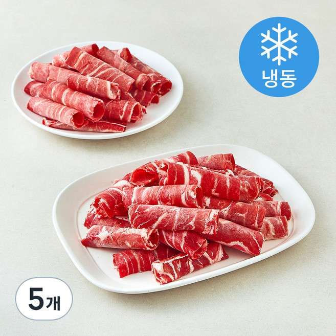 호주산 샤브샤브용 소고기 (냉동), 5개, 1kg