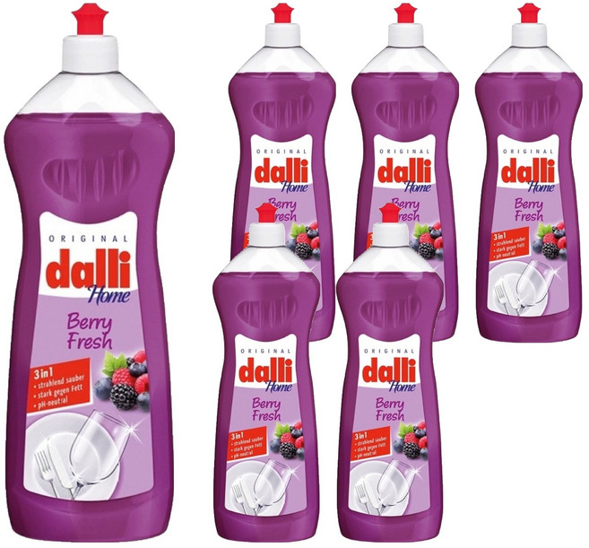 dalli 達麗 全效能3合1洗碗精 莓果花香, 1L, 6瓶