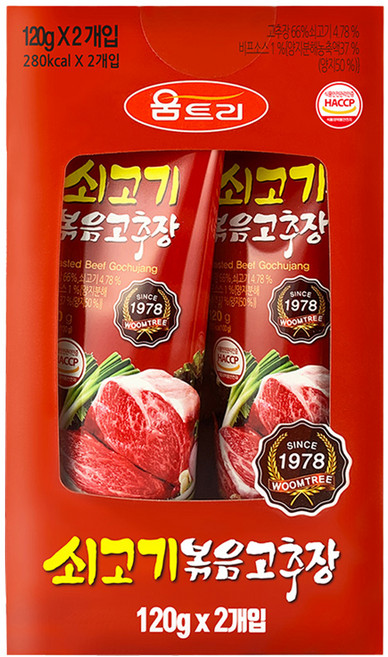 움트리 쇠고기 볶음 고추장, 120g, 2개