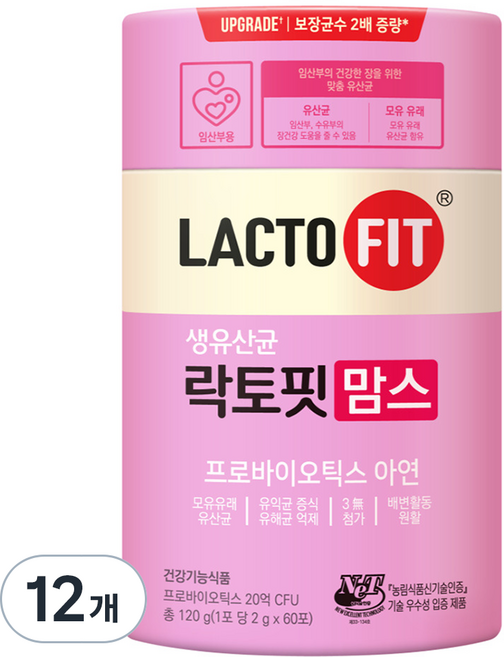 Chong Kun Dang 鍾根堂 LACTO-FIT 媽媽益生菌, 120g, 12個