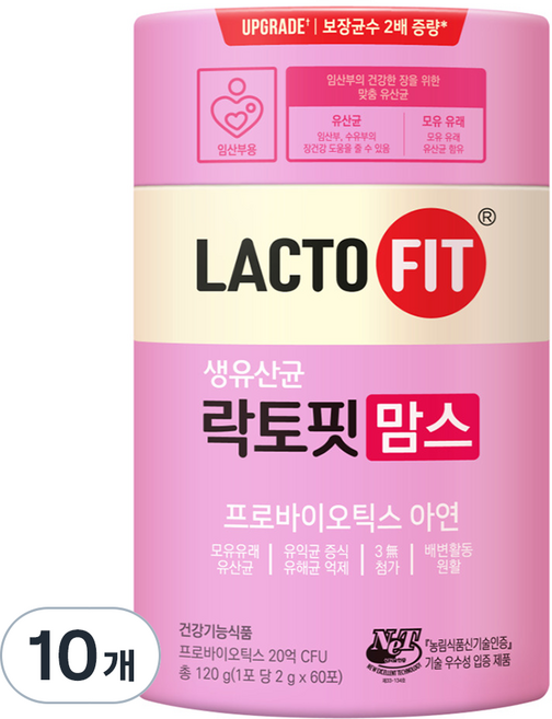 Chong Kun Dang 鍾根堂 LACTO-FIT 媽媽益生菌, 120g, 10個