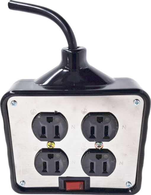 抗摔動力插座 一開四插 MAX 15A 125V 適用電壓 110V/60Hz, 1個