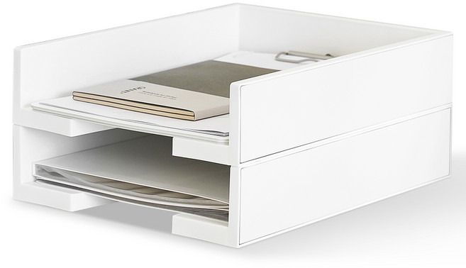 프랑코홈 A4 서류 받침대 2p, 화이트, 1단