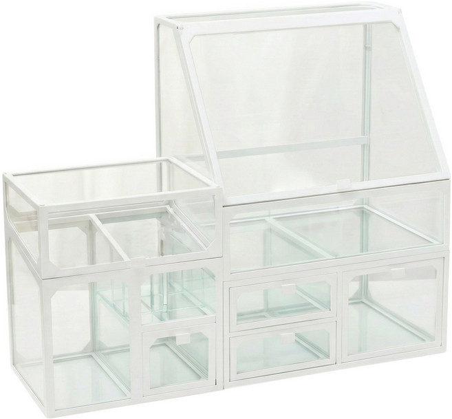 NF化妝品收納盒 A0141-3, 白色, 1個