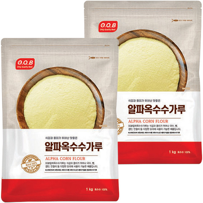 OQB 알파옥수수가루, 1kg, 2개