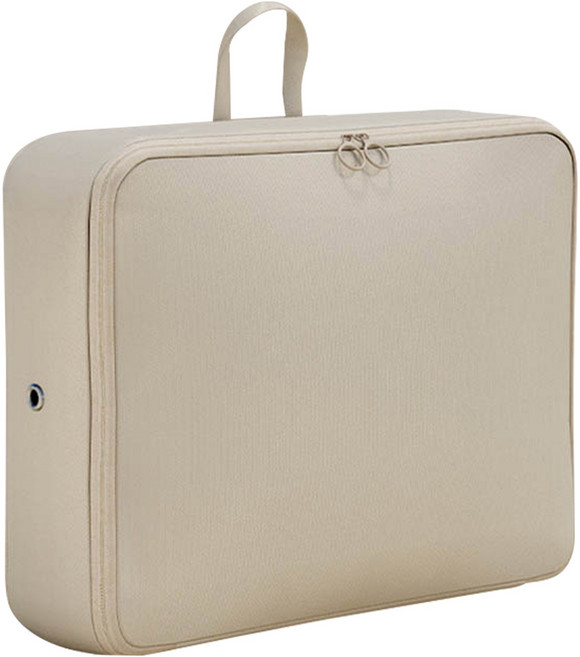 抗皺旅行衣物收納壓縮袋 米白色, 3個, 1組