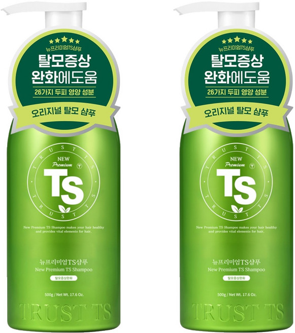 TS 뉴 프리미엄 탈모 증상 완화 기능성 샴푸, 500g, 2개
