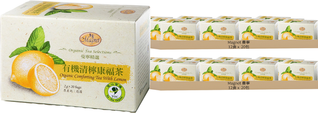 Magnet 曼寧 有機清檸康福茶, 2g, 20包, 24盒