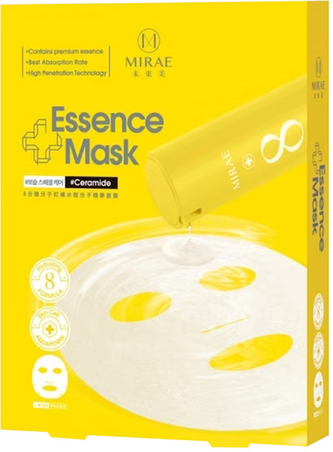 MIRAE 未來美 分子釘補水微分子精華面膜, 4片, 1盒