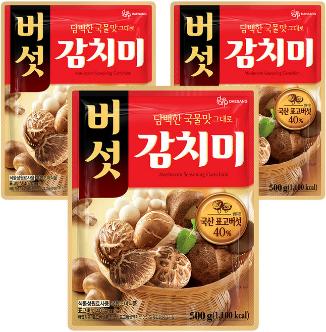 대상 버섯 감치미, 500g, 3개