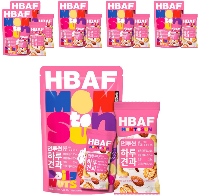 바프 먼투썬 하루견과 핑크, 20g, 60개