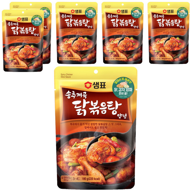 Sempio 膳府 松湫溪谷辣雞湯調理醬包, 180g, 6包