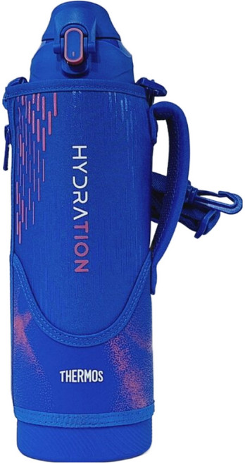 THERMOS 膳魔師 真空斷熱直飲彈蓋保冷運動水壺 FJS-1500F-BLP, 1個, 1.5L, 藍色/粉色