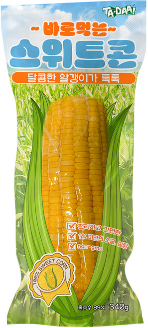 Tadaa 스위트콘 싱글콘 옥수수, 340g, 1개