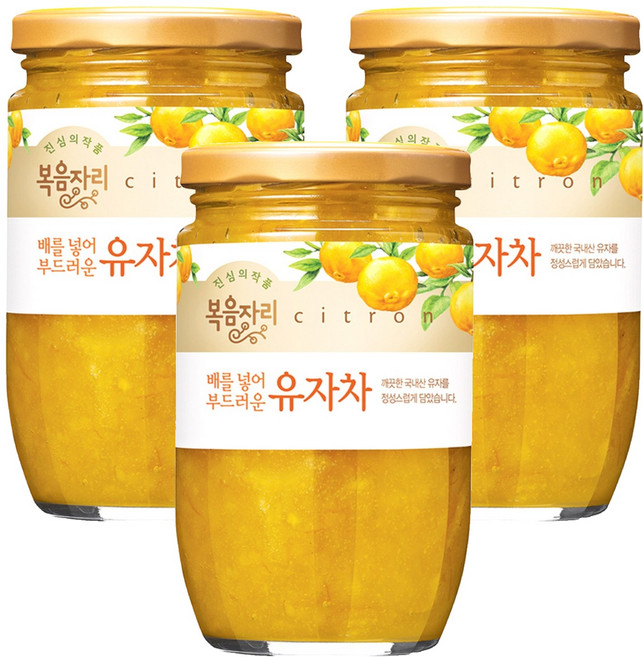 복음자리 배를 넣어 부드러운 유자차, 480g, 1개입, 3개