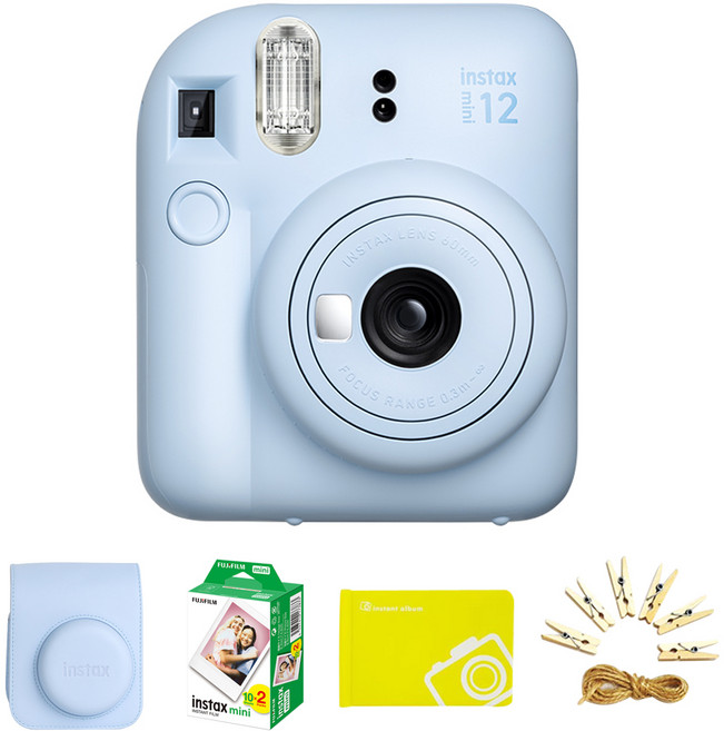 FUJIFILM 富士 instax mini 12 拍立得相機 mini 12 套組, mini 12(粉彩藍), 1套