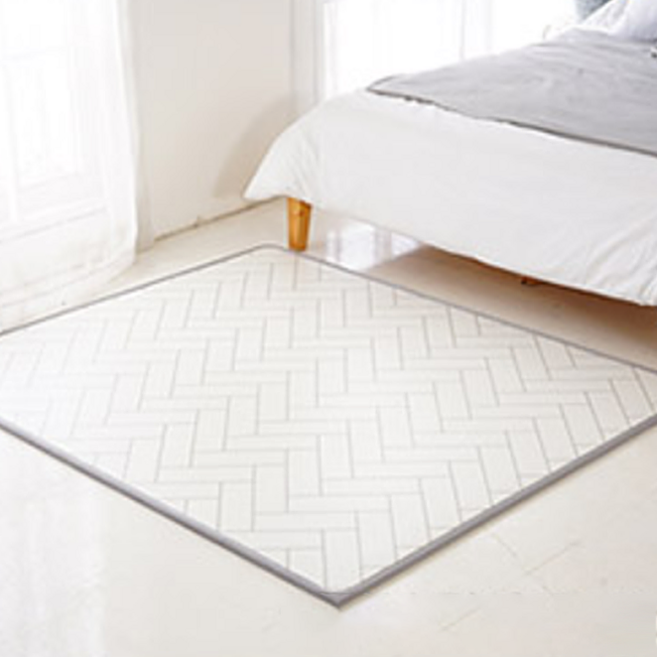 삼바텍 PVC 퓨어 놀이방매트, 헤링본 화이트