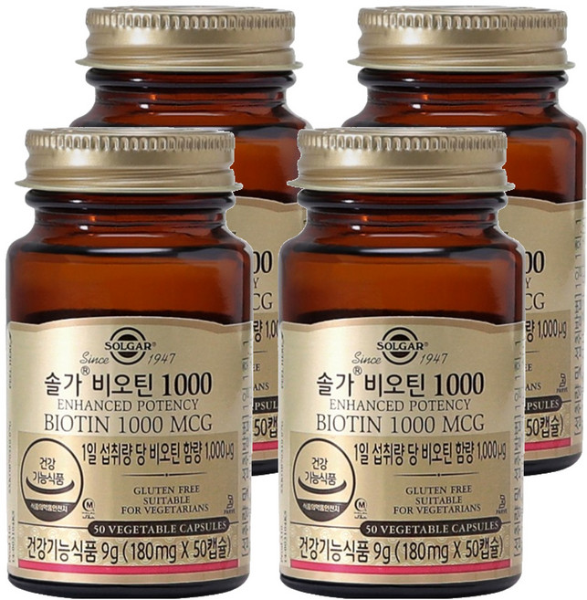 솔가 비오틴 1000, 50정, 4개