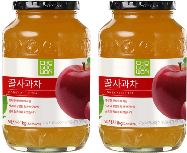 초록원 꿀사과차, 1kg, 2개, 1개입