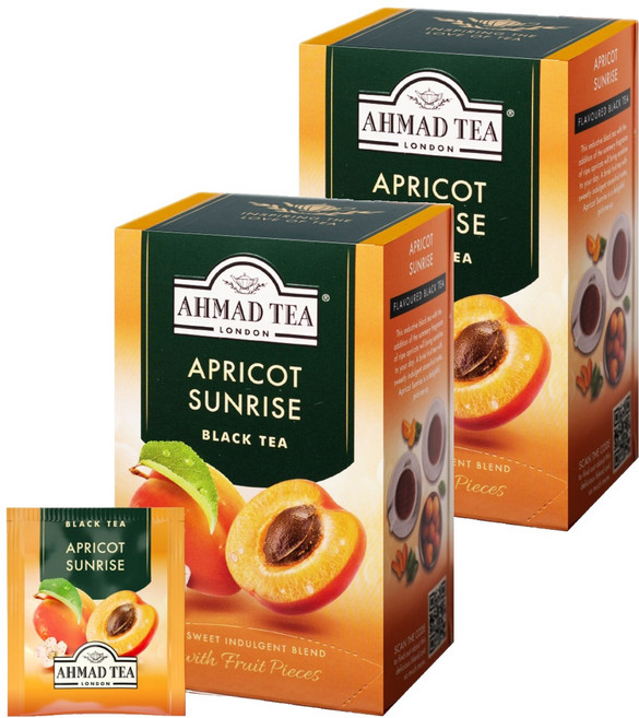 AHMAD TEA 杏桃日出紅茶茶包, 2g, 20包, 2盒