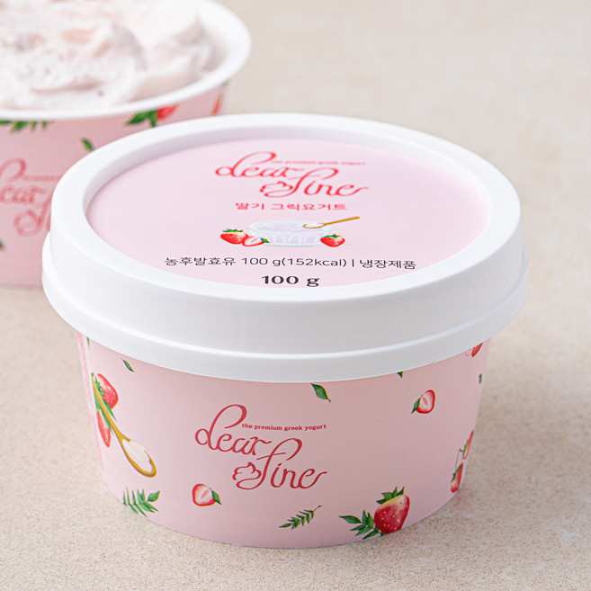 디어파인 딸기 그릭요거트, 100g, 1개입, 1개
