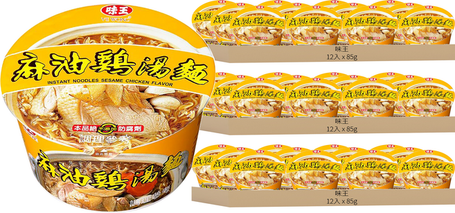 味王 麻油雞湯麵 85g, 36入