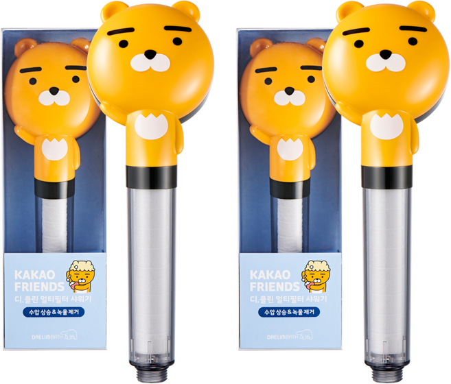 대림바스 카카오프렌즈 디클린 멀티필터샤워기, 2개, 라이언