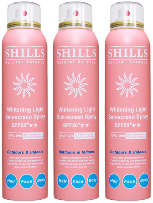 SHILLS 舒兒絲 超清爽舒緩美白防曬冰鎮噴霧 寶寶適用, 180ml, 3瓶