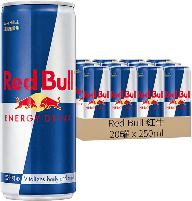 Red Bull 紅牛 能量飲料, 250ml, 20罐