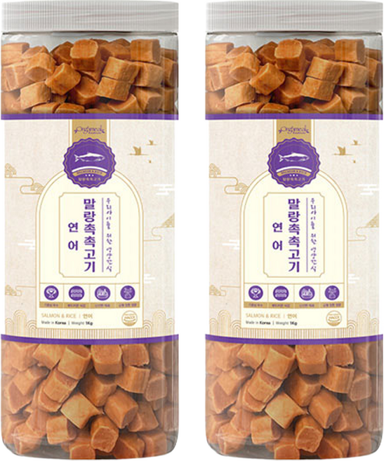 올가밀 강아지 말랑 촉촉 고기 트릿, 연어, 1kg, 2개