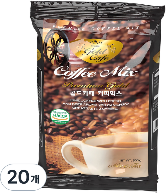모카씨엔티 자판기용 골드카페 커피믹스, 800g, 1개입, 20개