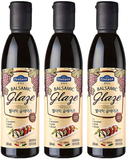 폰타나 발사믹 글레이즈, 250ml, 3개